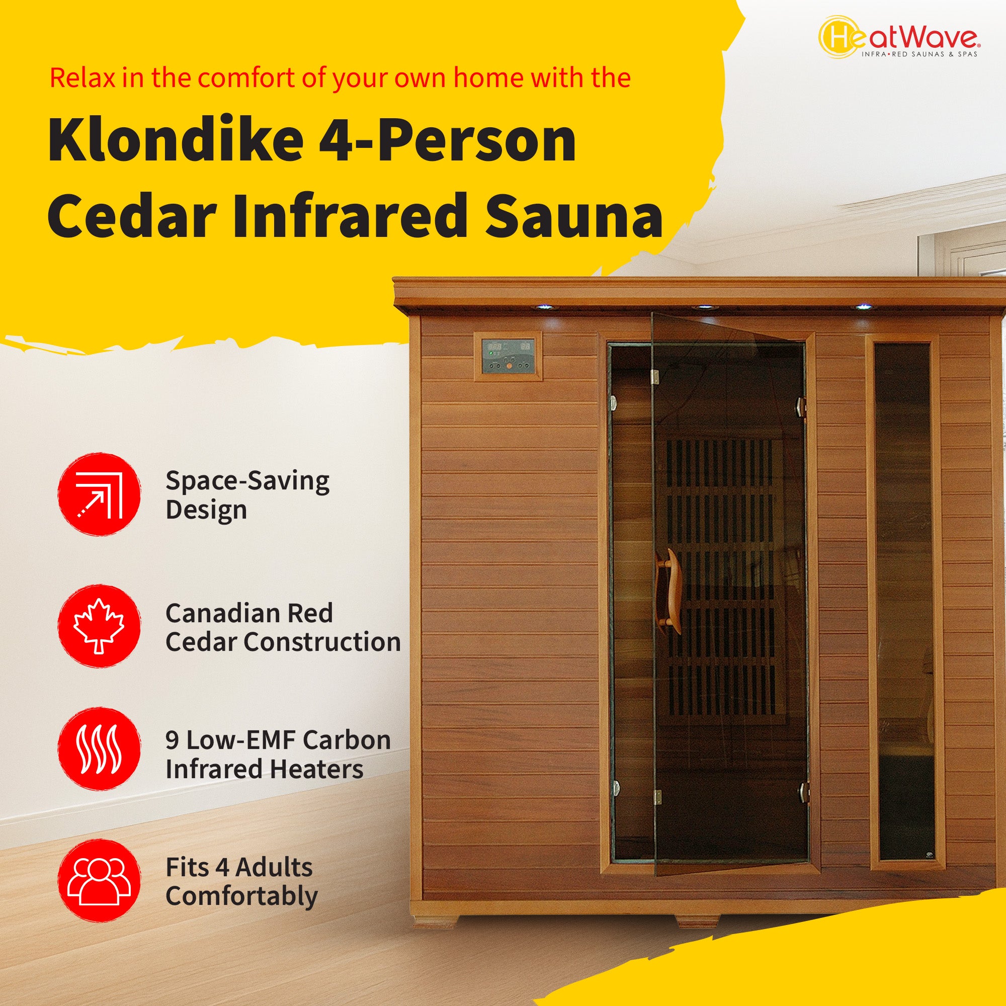 4 Person Cedar Carbon Sauna