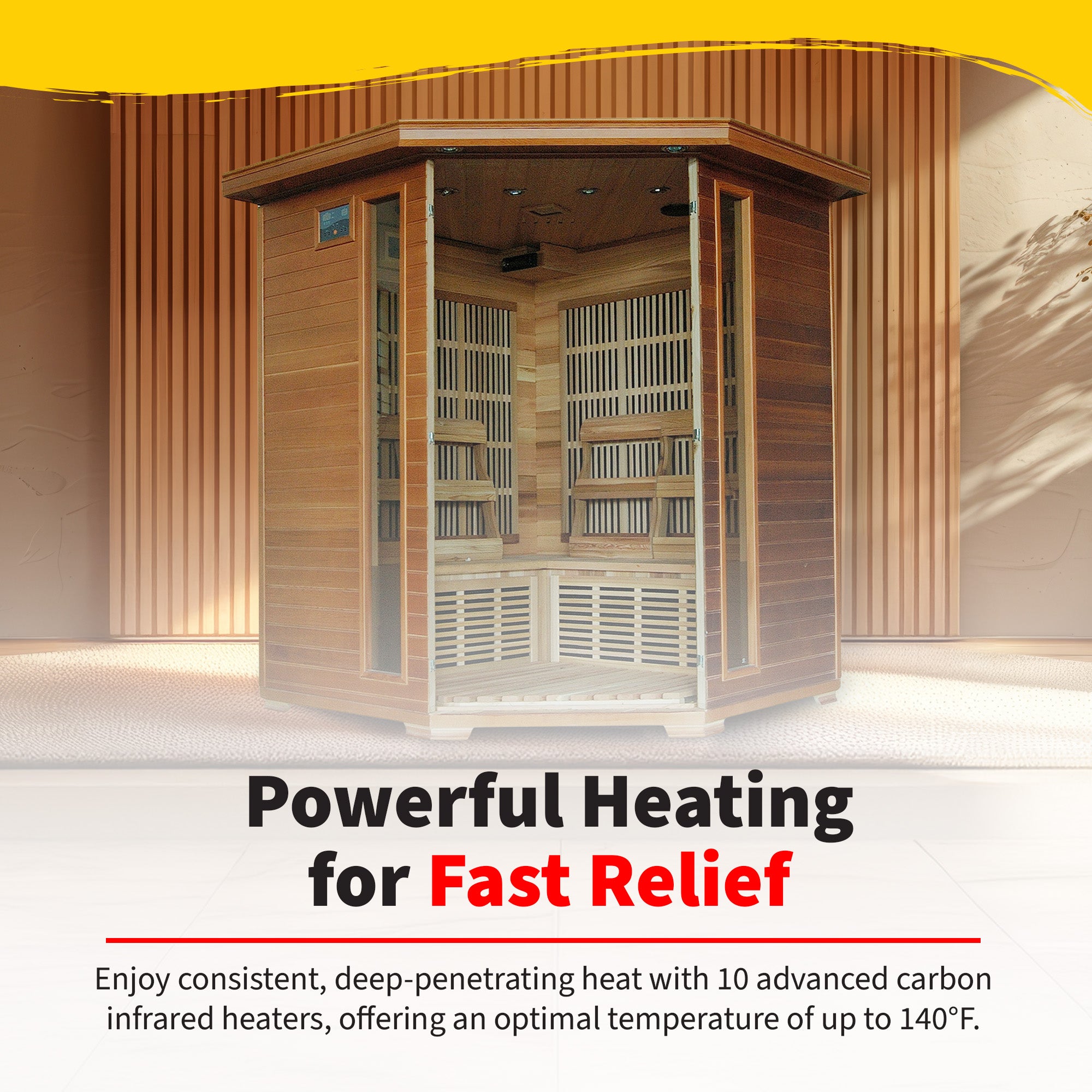 4 Person Cedar Corner Carbon Sauna