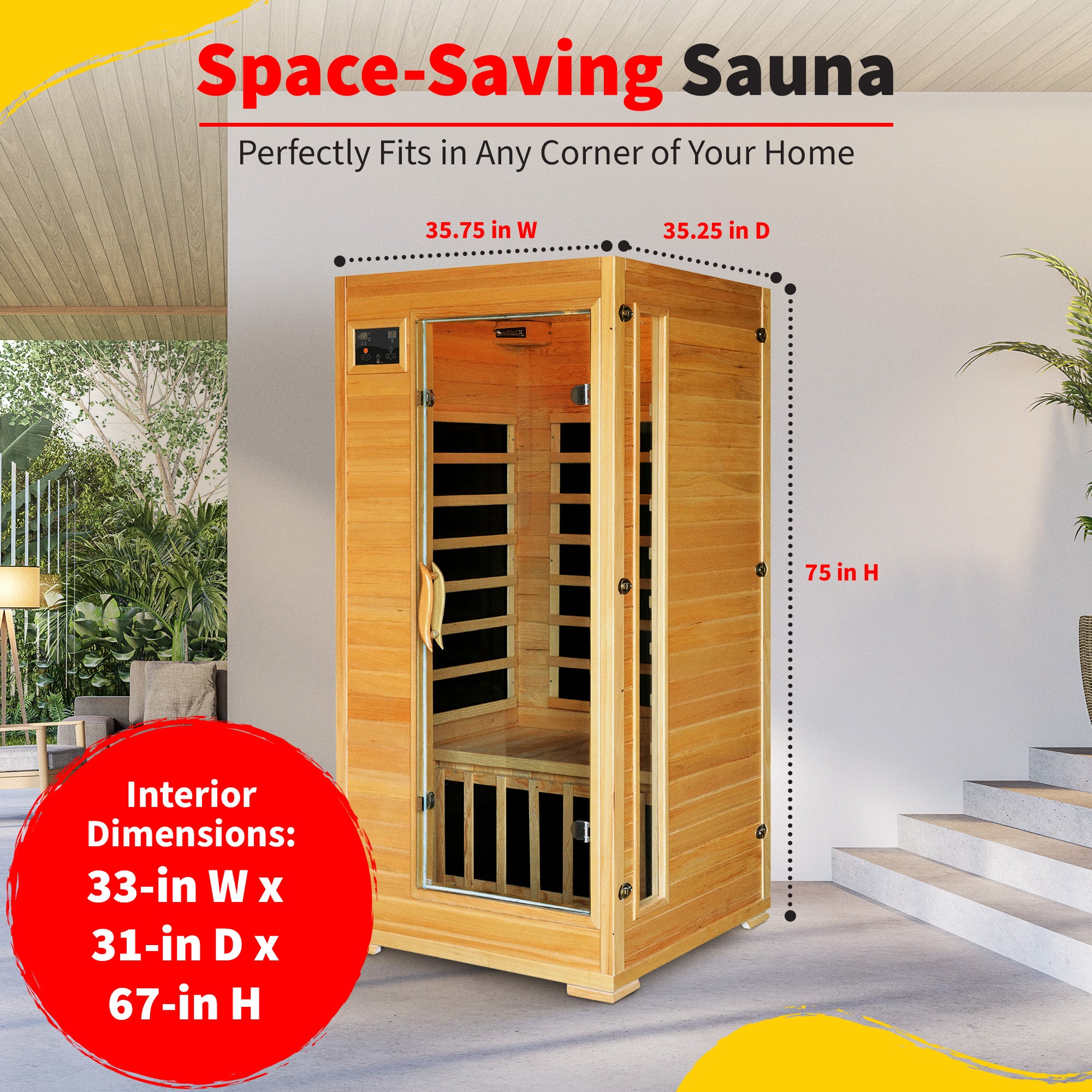 Buena Vista 1-2 Person Hemlock Carbon Sauna