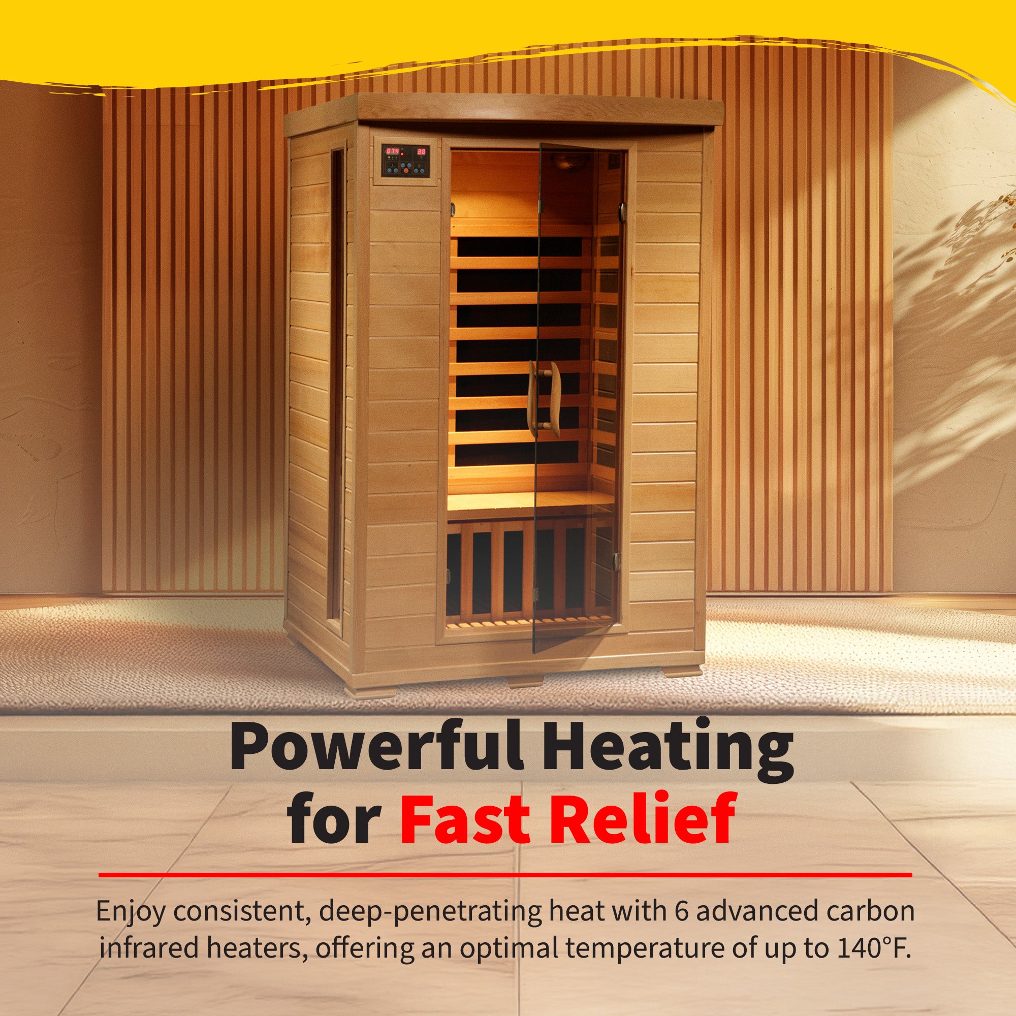 Coronado 2-Person Hemlock Deluxe Carbon Sauna