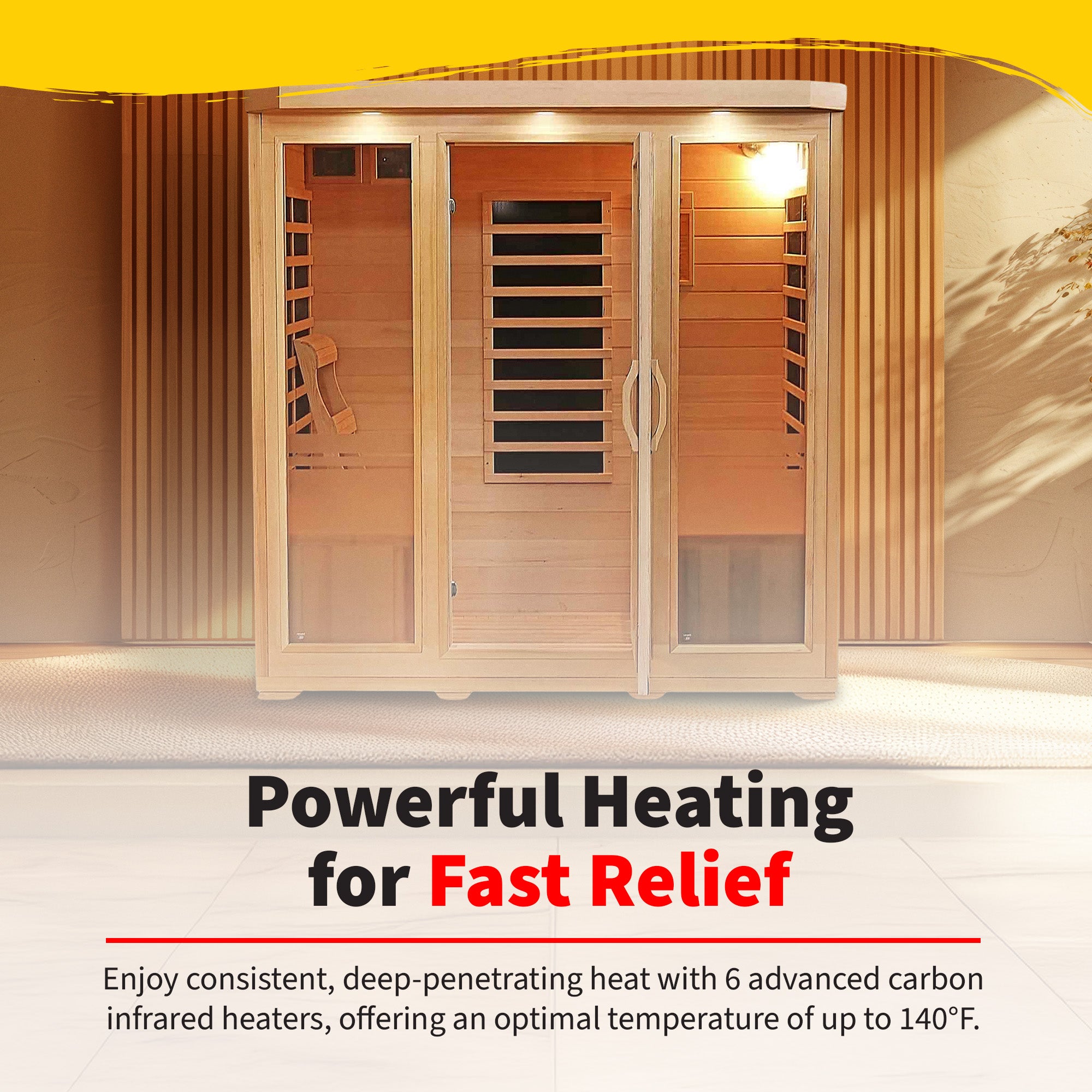 Sonoma 4-Person Hemlock Sauna With 9 Carbon Heaters