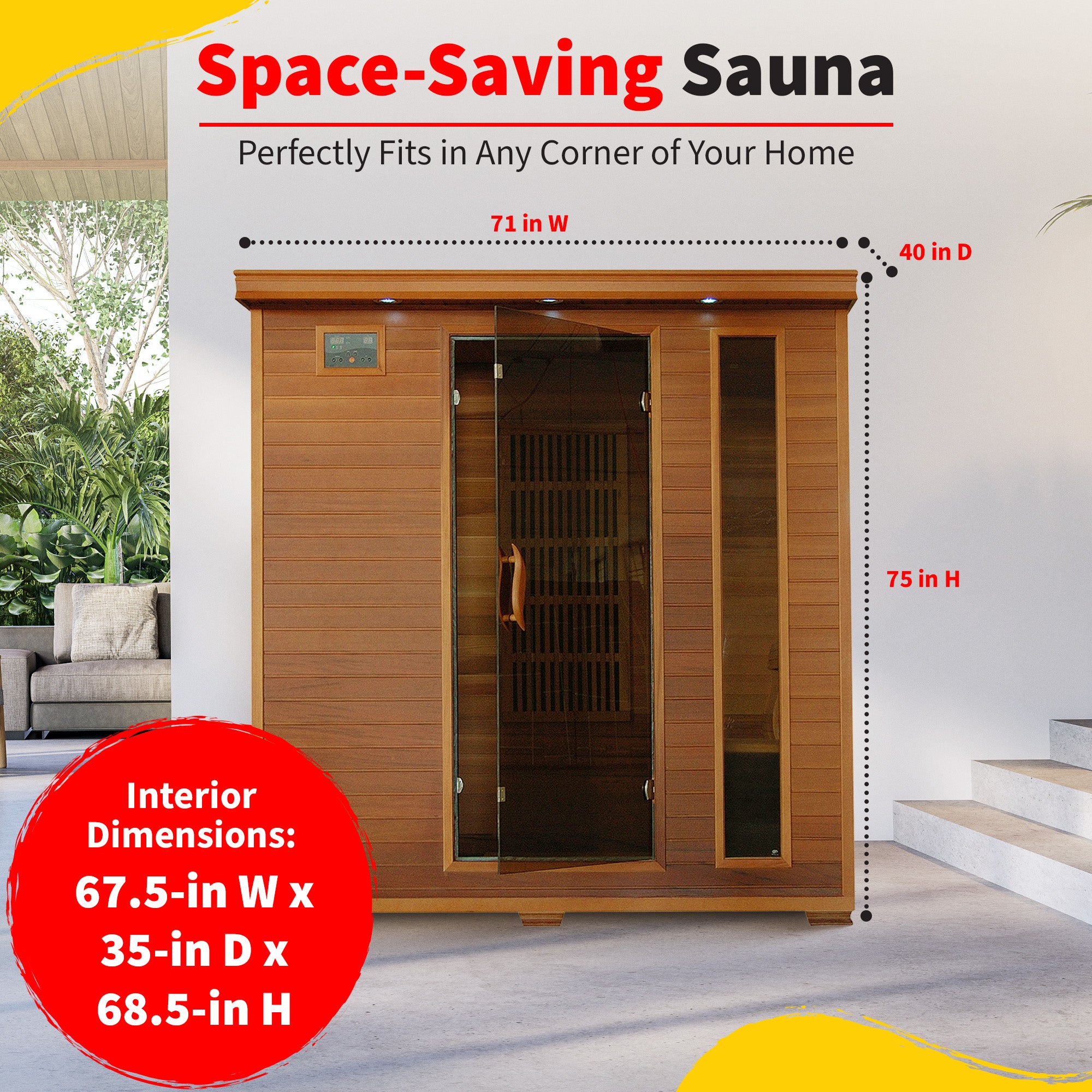 4 Person Cedar Carbon Sauna