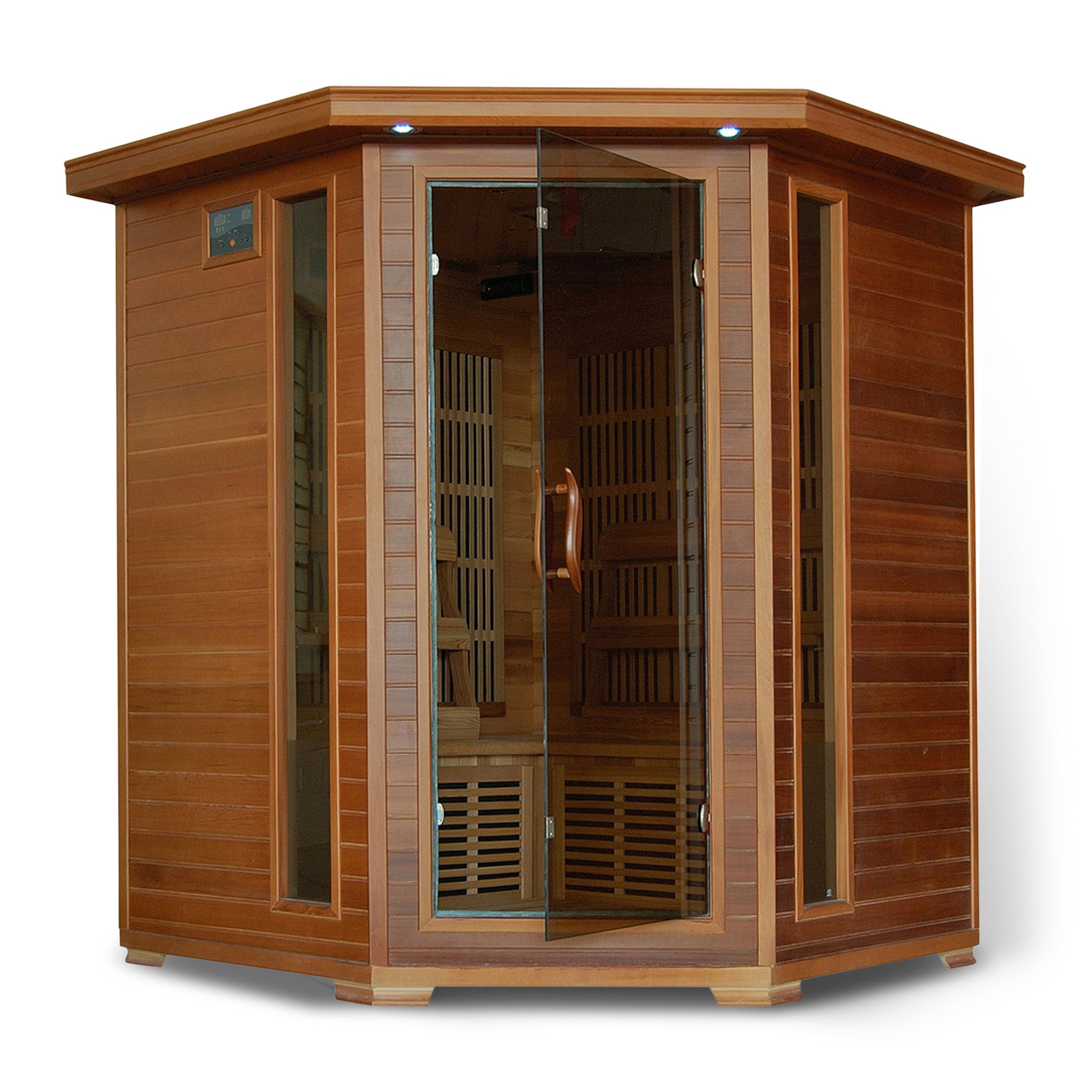 4 Person Cedar Corner Carbon Sauna