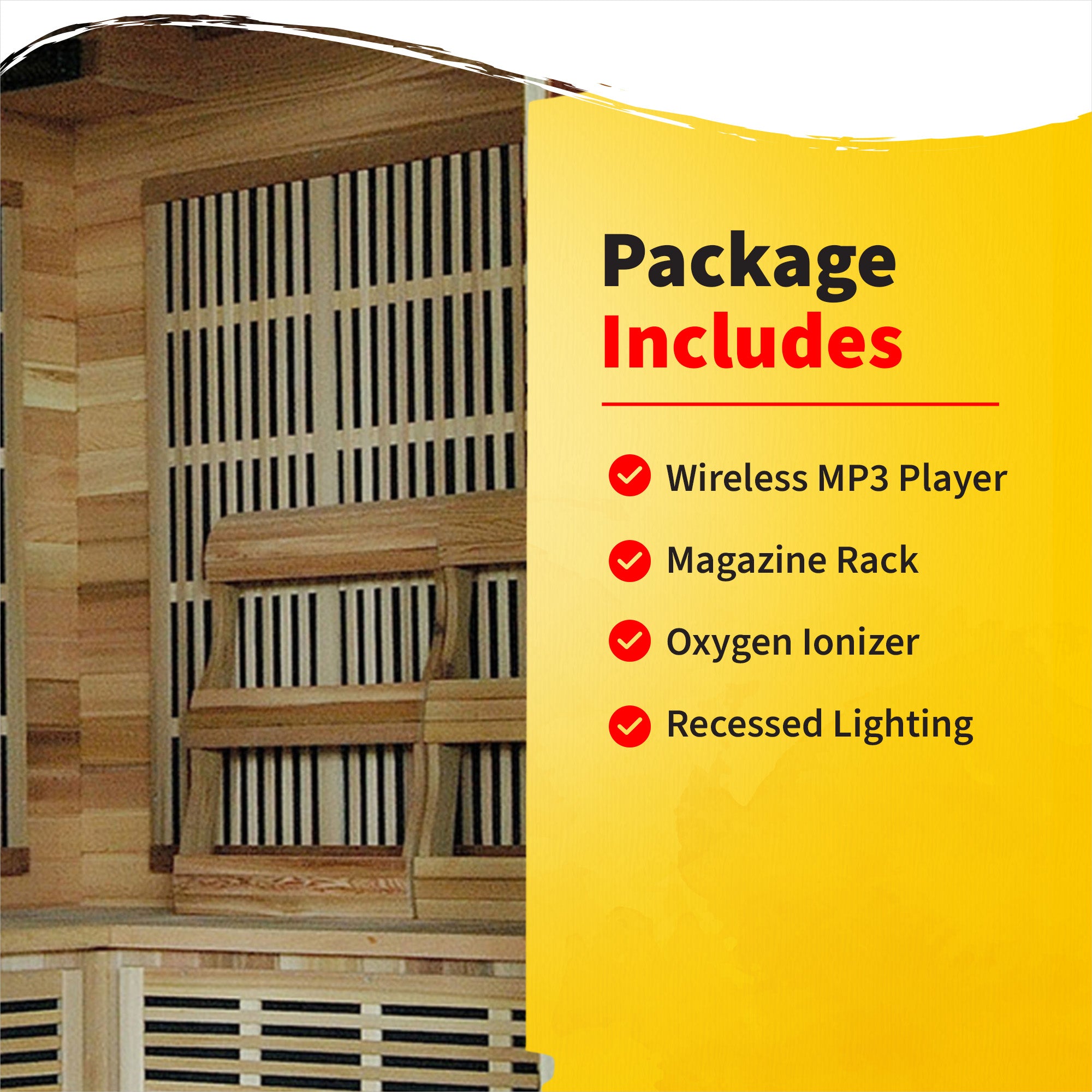 4 Person Cedar Corner Carbon Sauna