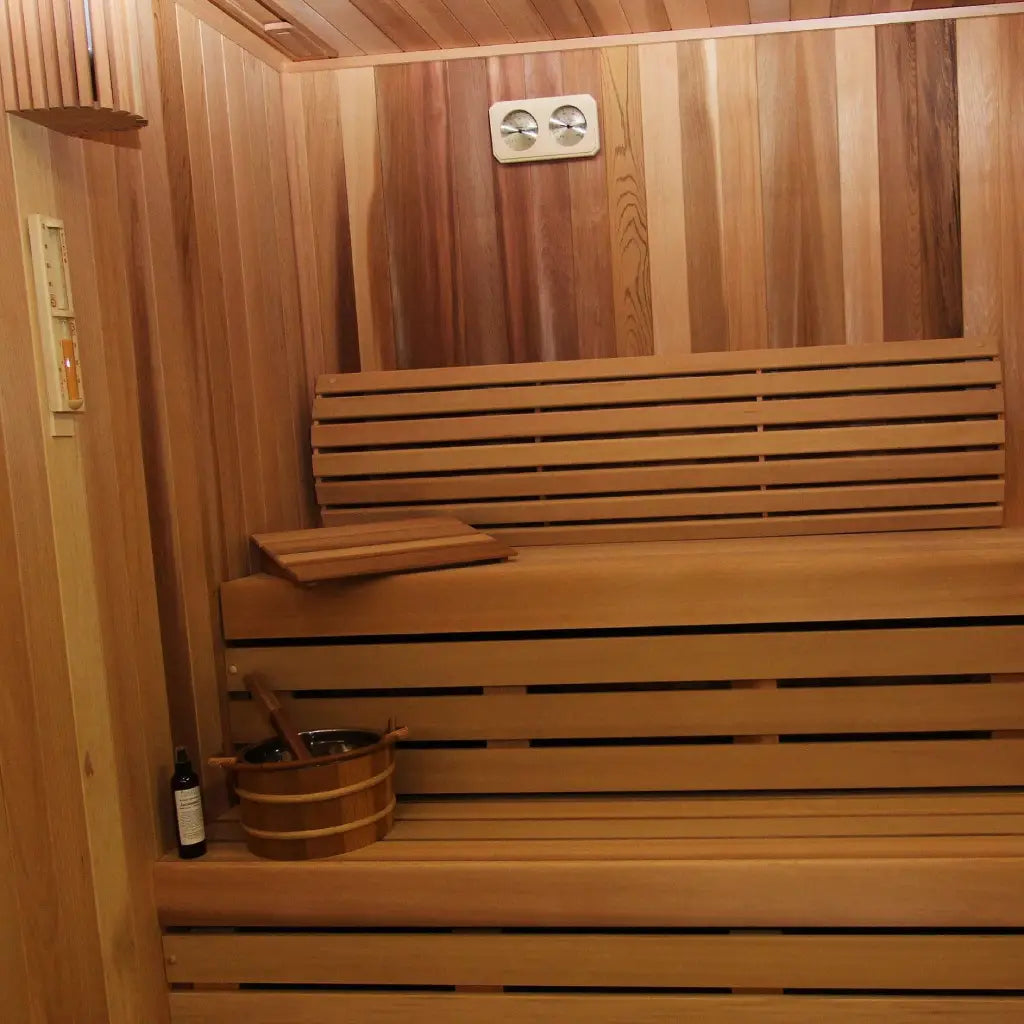 Custom Indoor Sauna Room - 6' x 8' x 8' - Finnish Sauna Builders