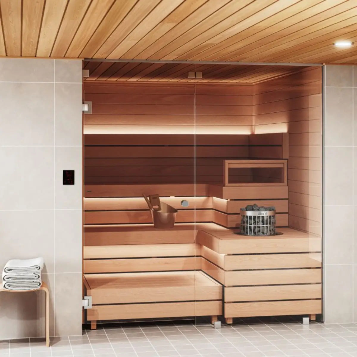 Harvia Cilindro PC80 8KW Sauna Heater with built in controls