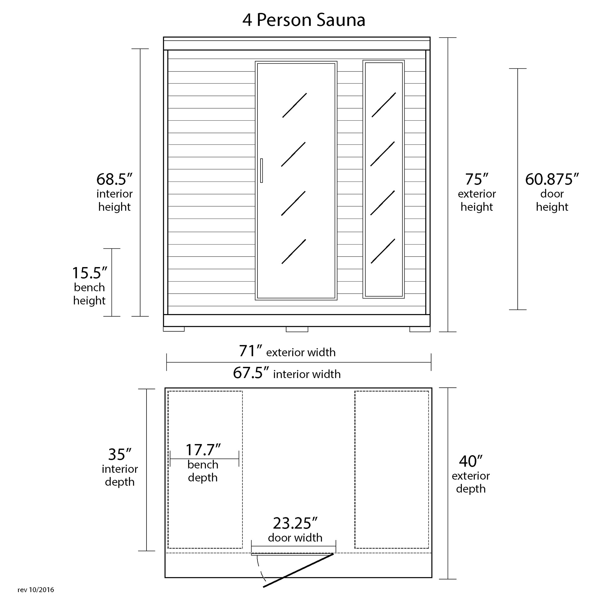 Monticello 4-Person Hemlock Sauna