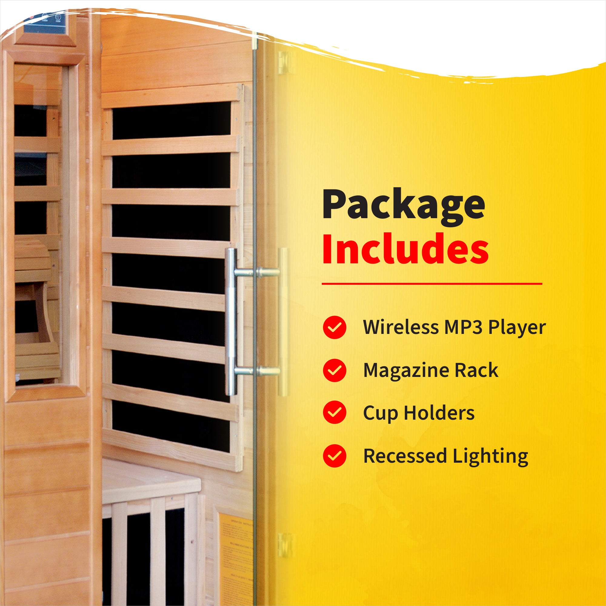 1-2 Person Hemlock Sauna with 5 Carbon Heaters Majestic
