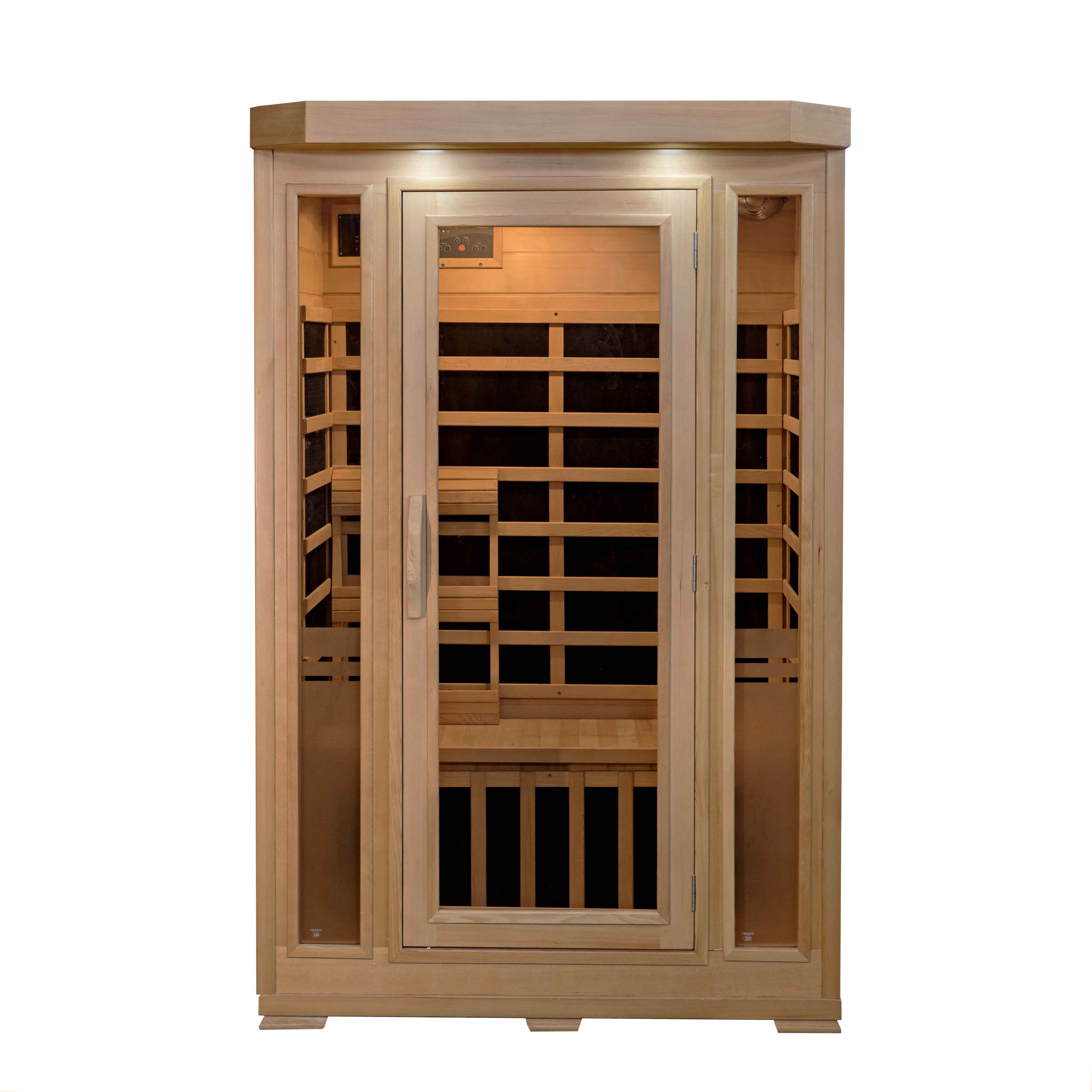 Sonoma 2-Person Hemlock Sauna With 6 Carbon Heaters