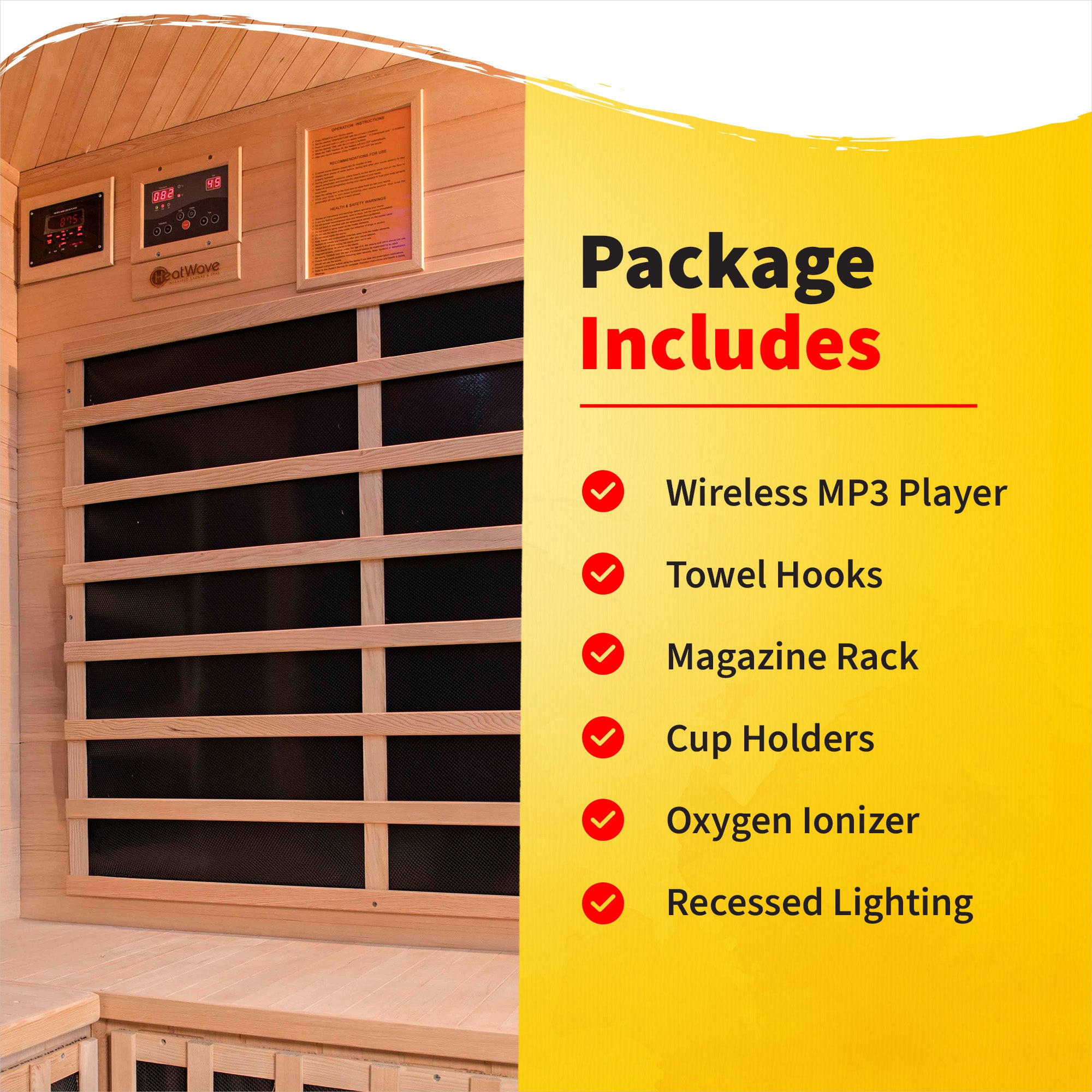 Sonoma 3 Per Hemlock Corner Sauna W/7 Carbon Heater