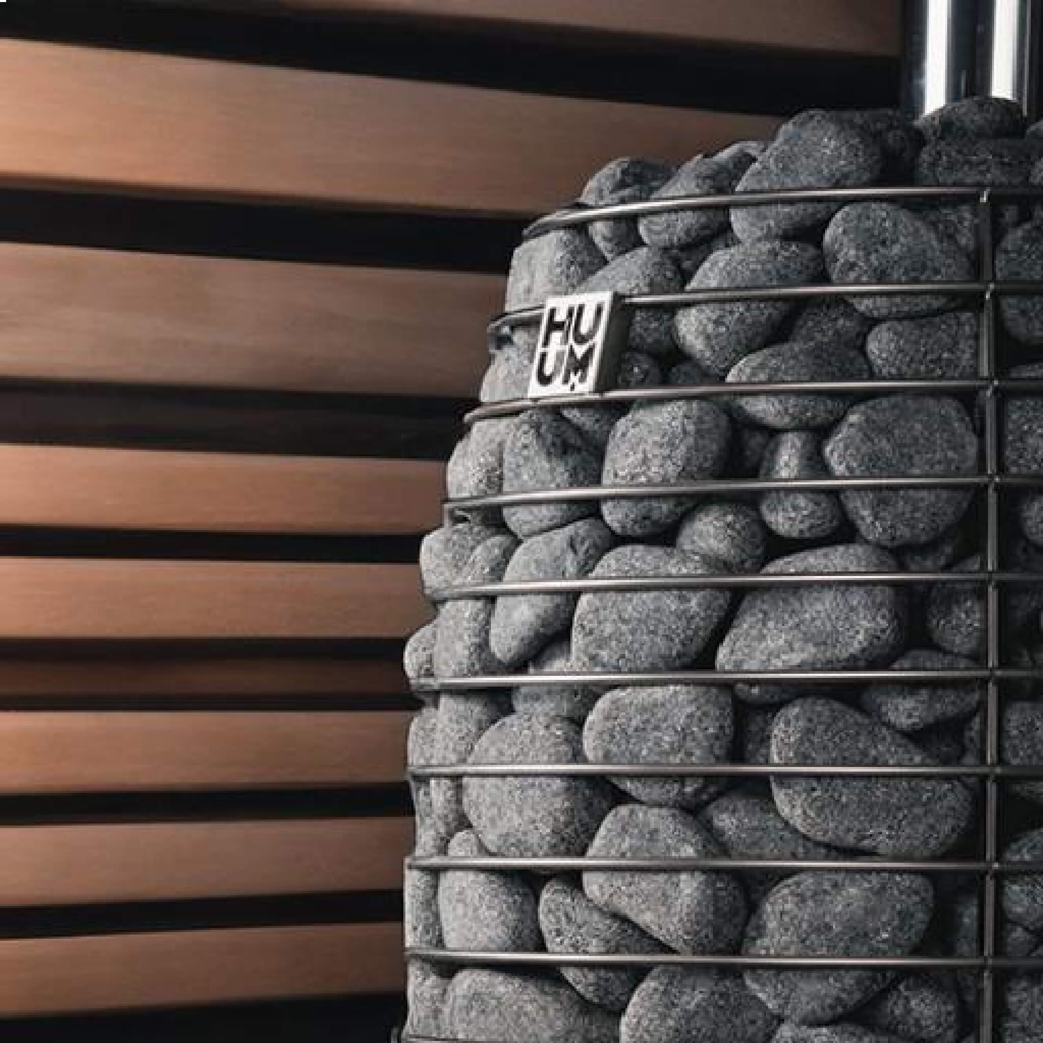 Huum Hive Flow Mini LS 8.5KW Wood-Burning Sauna Stove With Firebox Extension & Sauna Stones [H1018012] (SAK60257)